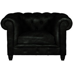 Halo Earle Chesterfield Armchair Old Saddle Black